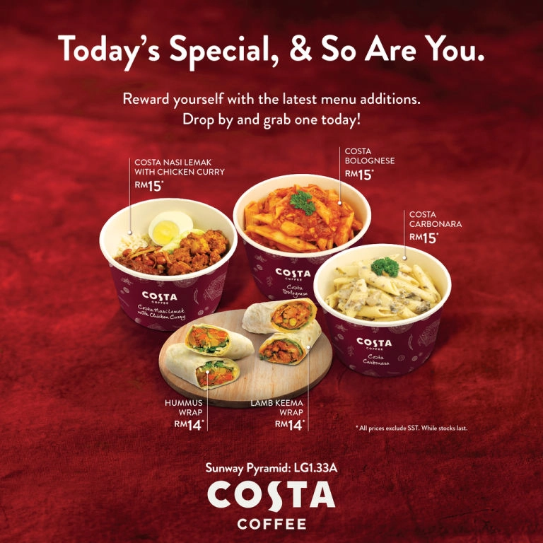 Costa Coffee Menu & Updated Prices Malaysia 2024