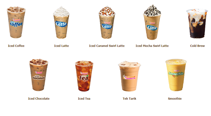 DUNKIN’ DONUTS BEVERAGES PRICES
