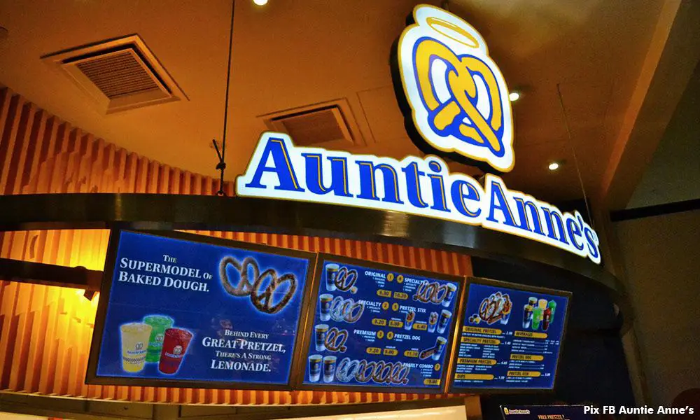 Auntie Anne’s Malaysia Menu Prices Updated 2023