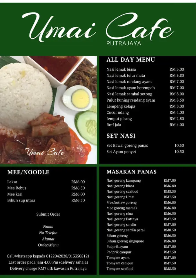 Laman Umai Menu Malaysia Prices