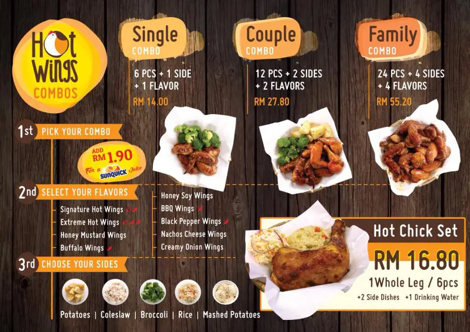Hot Wings Malaysia Menu Prices