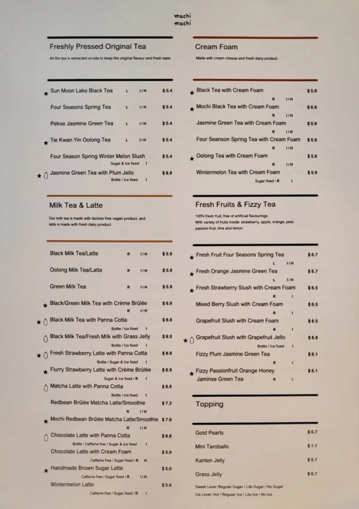 Machi Machi Malaysia Menu Prices 