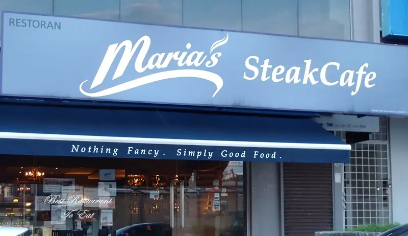 Maria’s Steakhouse Malaysia Menu prices updated