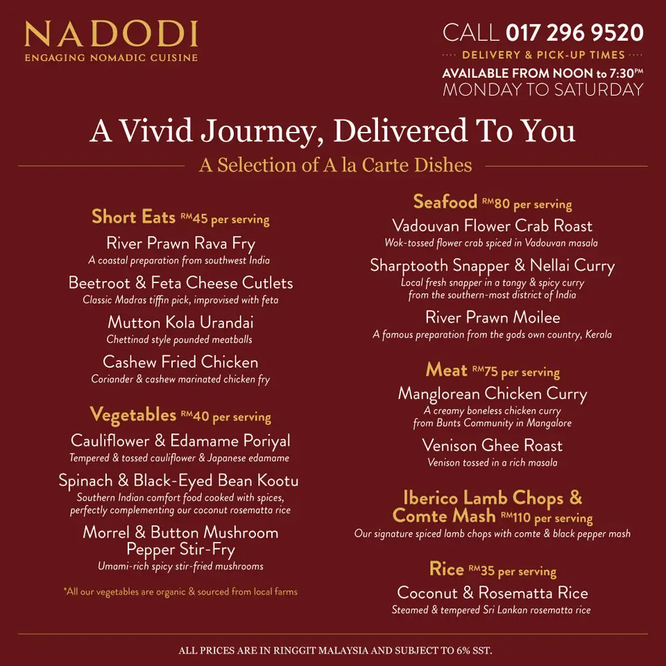 Nadodi Malaysia Menu Prices