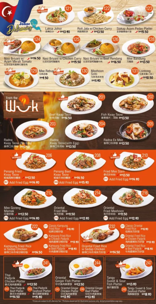 SEDAP CORNER ASIAN FARE PRICES