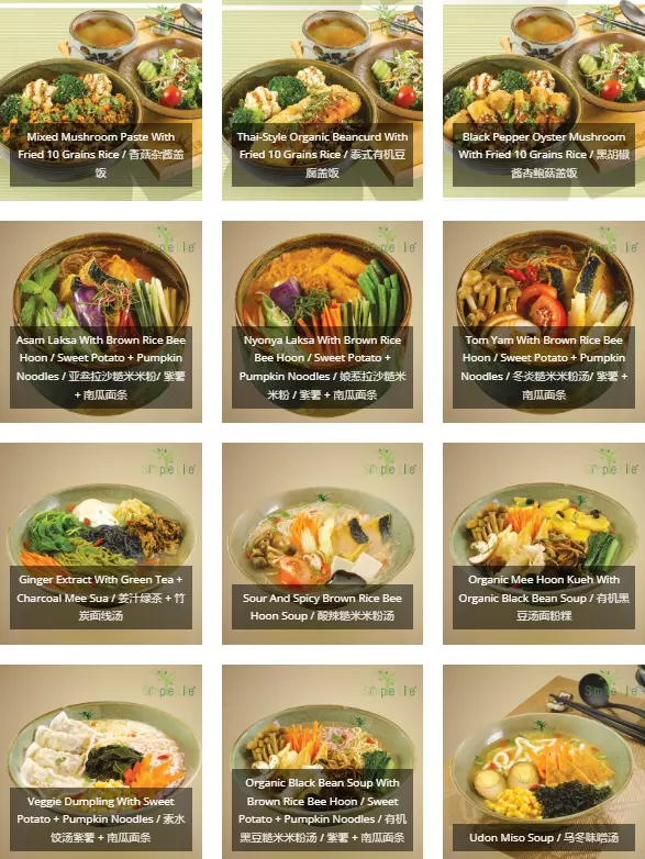 SIMPLE LIFE SALADS MENU PRICES