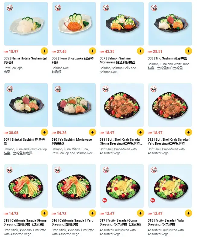 Sushi Ya Malaysia Menu Prices 