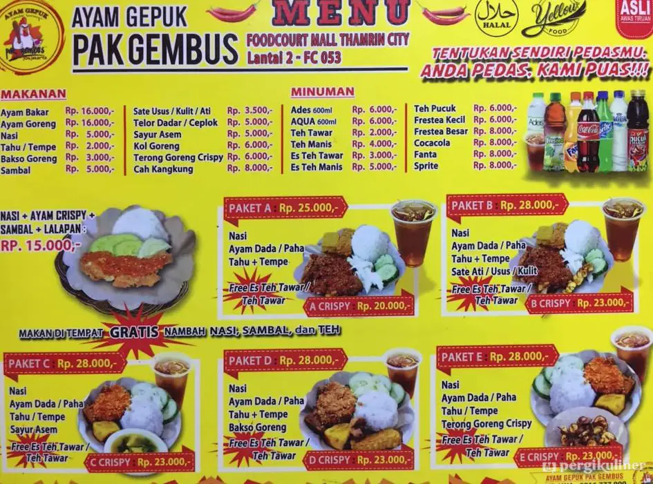 Ayam Gepuk Pak Gembus Malaysia Menu Prices Updated 2024