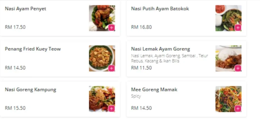 BANAFEE VILLAGE MALAYSIA MENU PRICES