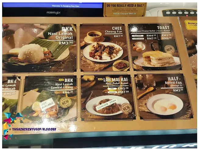 Bungkus Kaw Kaw Malaysia Menu Prices