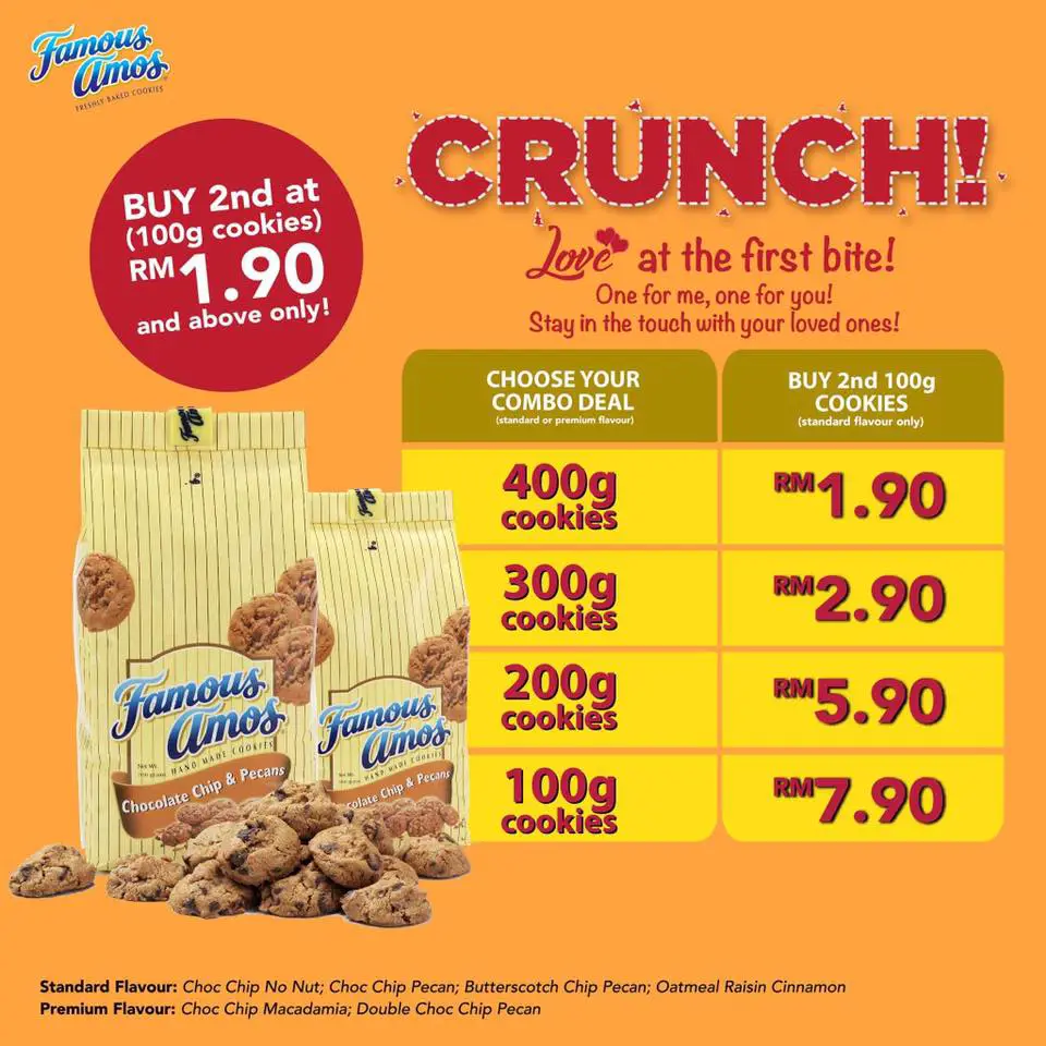 FAMOUS AMOS MALAYSIA MENU PRICES 