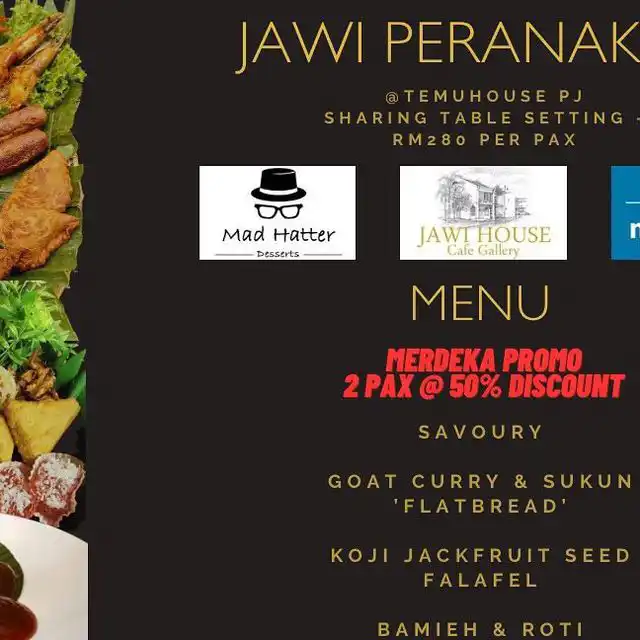 Jawi House Malaysia Menu