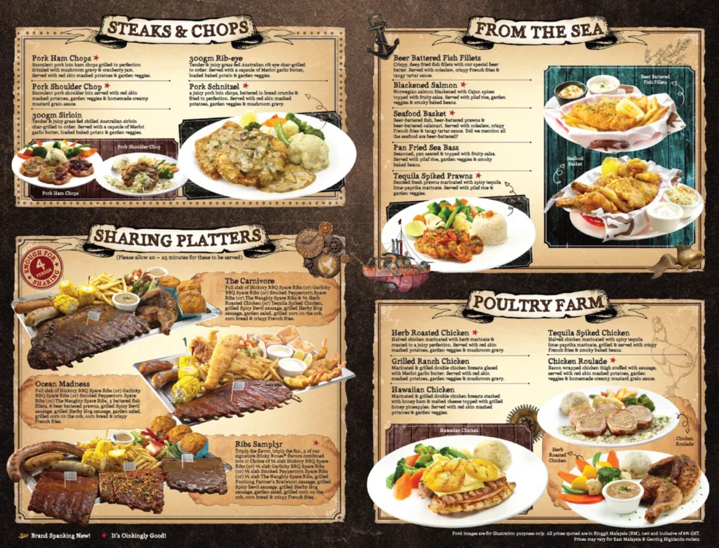 MORGANFIELD’S MAINS PRICES