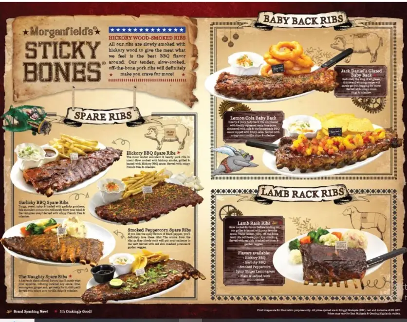 Morganfield’s Malaysia Menu Prices Updated 2024