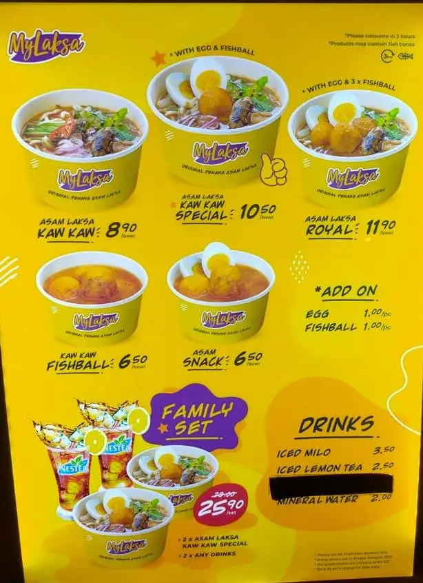 MyLaksa Malaysia Menu Prices