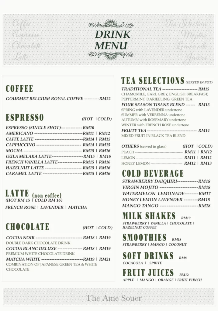 THE AME SOEUR FRUIT JUICES PRICES