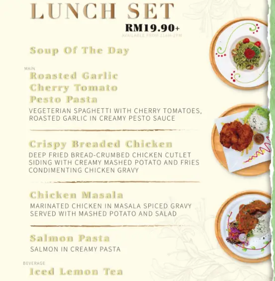 THE AME SOEUR MALAYSIA MENU PRICES 