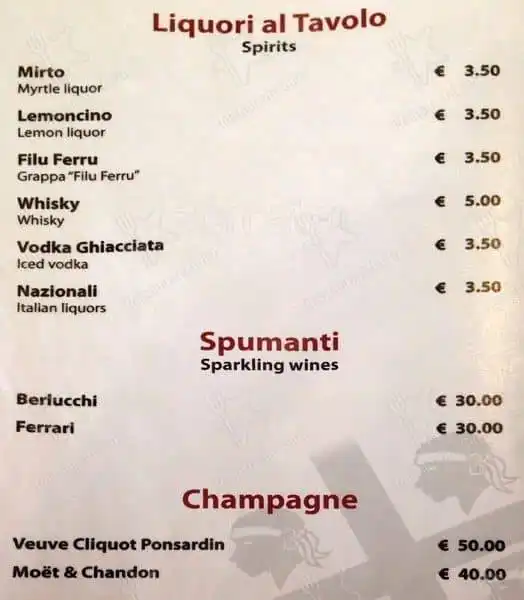 Trattoria Da Cristian Malaysia Menu