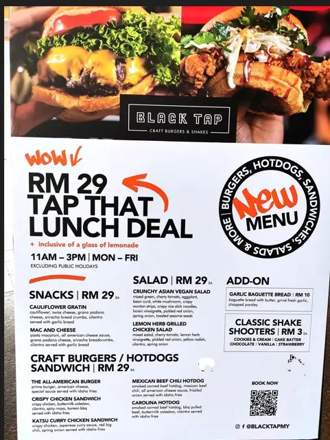 Black Tap Malaysia Menu Prices Updated