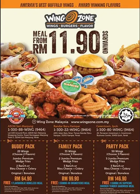 Burgers & Wings Malaysia Menu