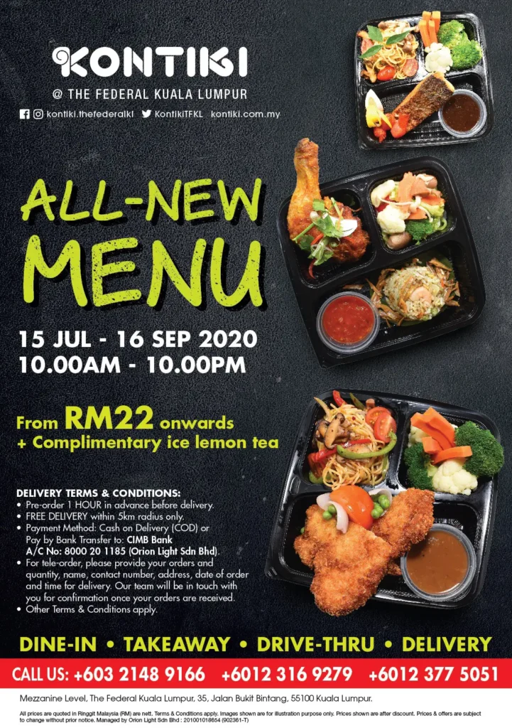 KONTIKI MALAYSIA MENU PRICES UPDATED FEB 2024