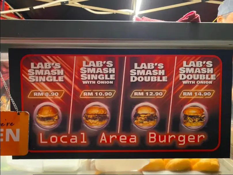 Local Area Burger Malaysia Menu Prices 
